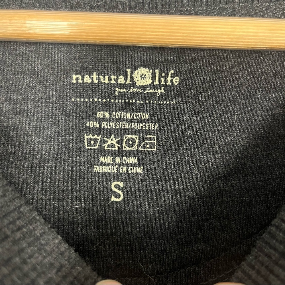 Natural Life Sweatshirt Dress dark grey Pockets size small - Picture 2 of 4